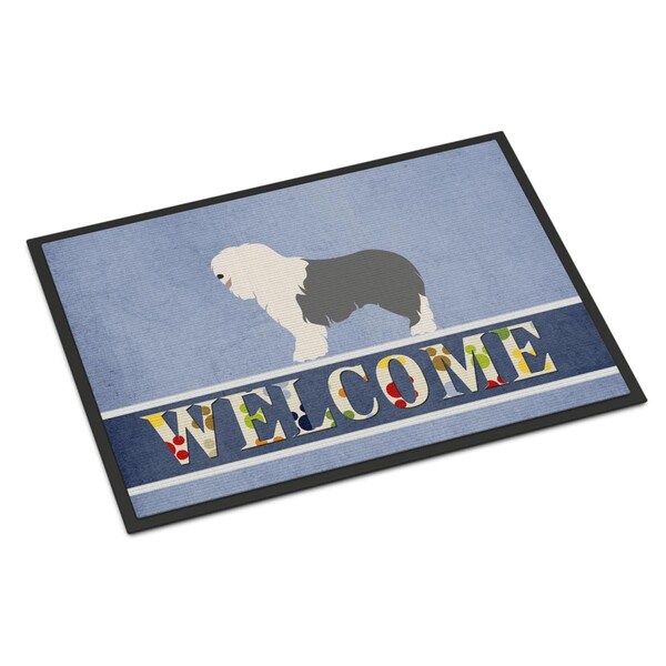 Carolines Treasures Old English Sheepdog Welcome Indoor or Outdoor Mat - 18 x 27 in. BB8304MAT - main